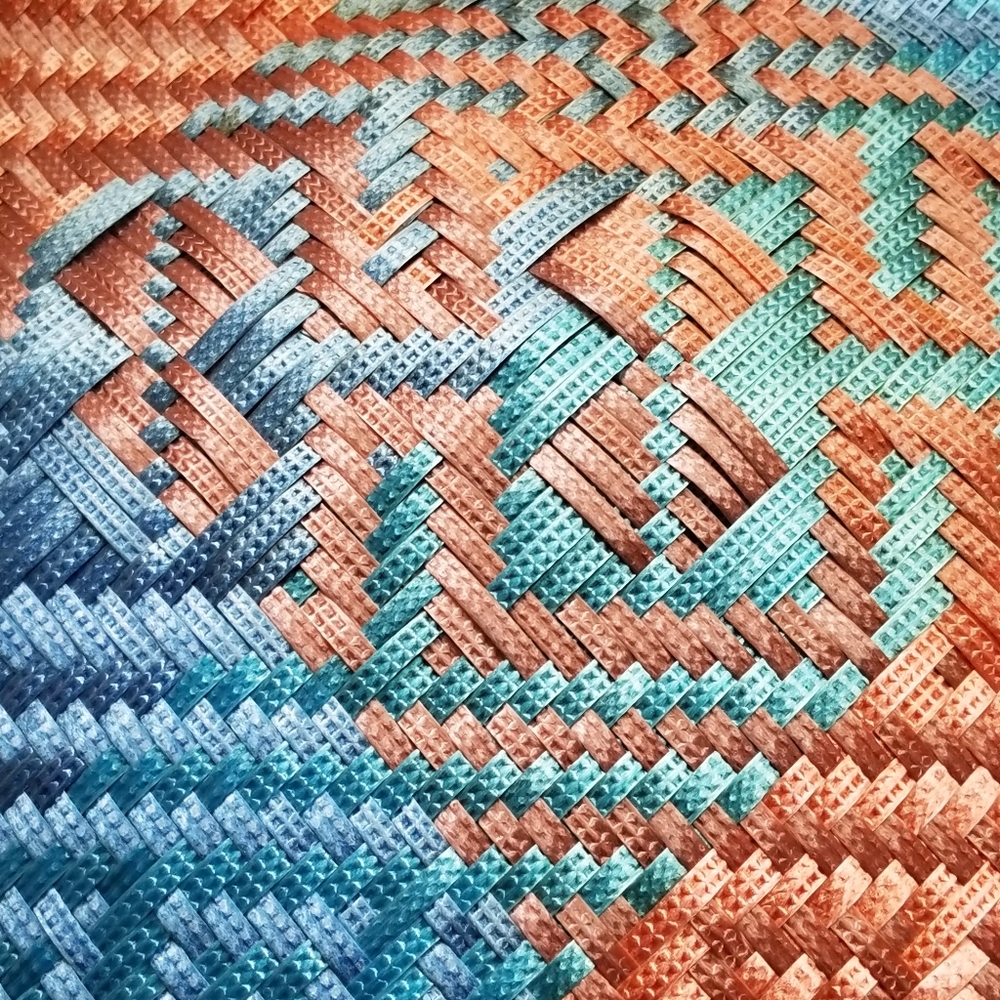Weave Multicolored Iridescent Tote - Picture 7 of 9